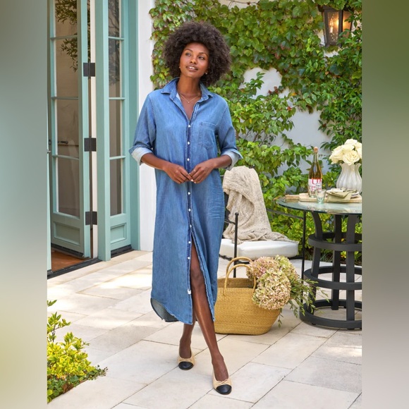 Frank & Eileen Rory Vintage Maxi Shirt Dress NWOT - Picture 2 of 6